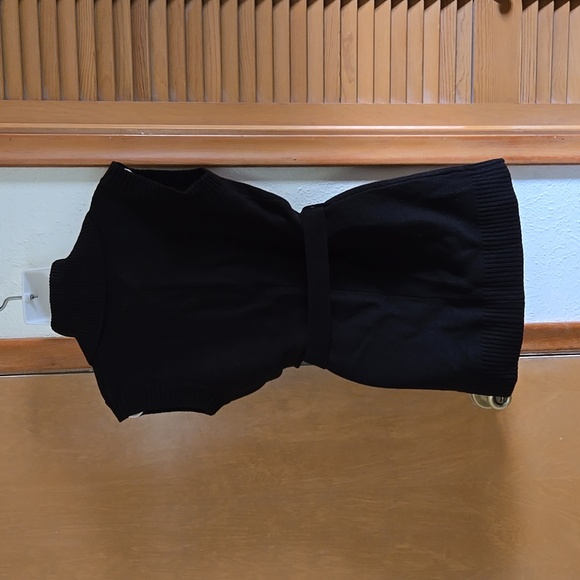 L@@K The Limited Black Fold Collar Open Vest Sweater S - Picture 4 of 9